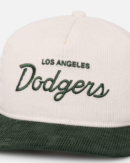 New Era Los Angeles Dodgers 'Currency Corduroy' Golfer Pre-Curved Snapback Chrome White