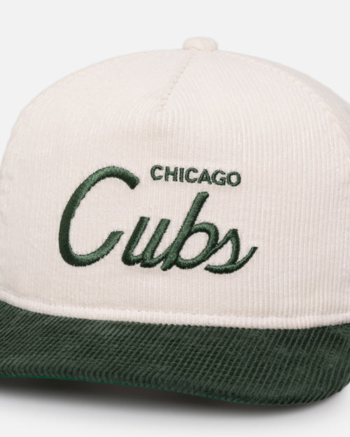 New Era Chicago Cubs 'Currency Corduroy' Golfer Pre-Curved Snapback Chrome White