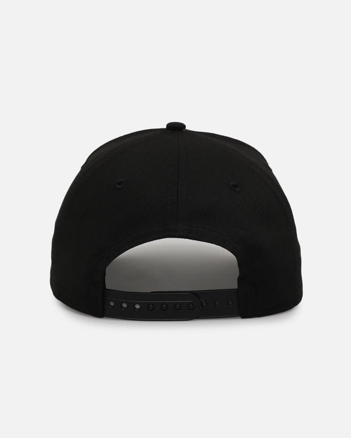 New Era Black With Grey Under Visor Blank 9FORTY A-Frame Snapback Black