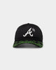 New Era Atlanta Braves 9FORTY A-Frame Trucker Snapback Black/Neon Green