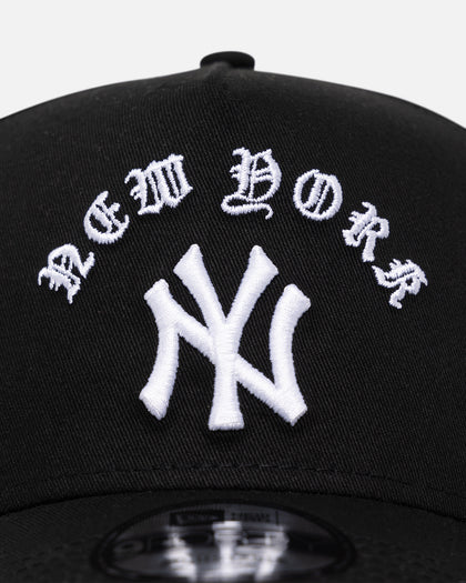 New Era New York Yankees 'Gothic Arch' 9FORTY A-Frame Snapback Black/White