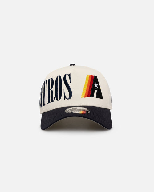 New Era Houston Astros 'Tall Text' 9FORTY A-Frame Snapback Chrome White/OTC