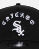 New Era Chicago White Sox 'Gothic Arch' 9FORTY A-Frame Snapback Black/White