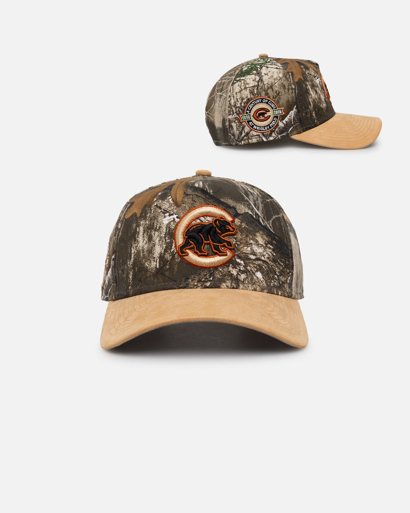 New Era Chicago Cubs 'Real Tree Tan Suede' 9FORTY A-Frame Snapback Rea ...