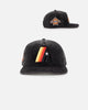New Era Houston Astros 'Washed Corduroy Golfer' Pre-Curved Golfer Snapback Washed Black