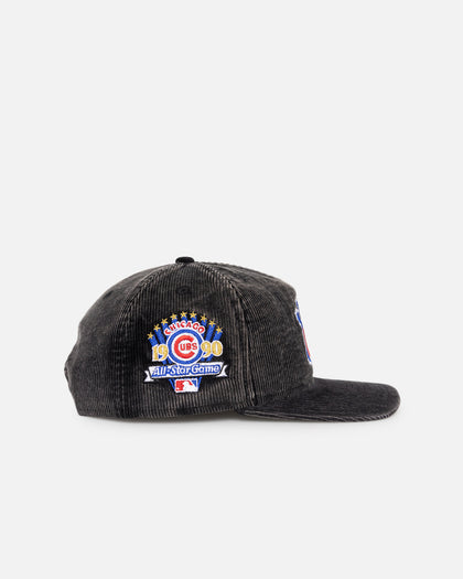 New Era Chicago Cubs 'Washed Corduroy Golfer' Pre-Curved Golfer Snapback Washed Black