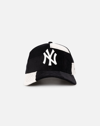 New Era New York Yankees 'Patchwork Corduroy' 9FORTY A-Frame Snapback Black/Cream