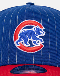New Era Chicago Cubs '2-Tone Pinstripe' 9FORTY A-Frame Snapback Pinstripe