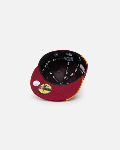 New Era New York Yankees 'Maroon Patchwork Corduroy' 59FIFTY Fitted Maroon/Yellow