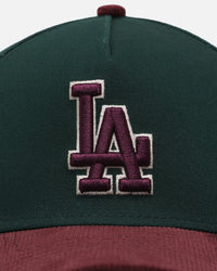 New Era Los Angeles Dodgers 'Rhubarb Cord' 9FORTY A-Frame Snapback Dark Green