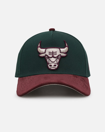 New Era Chicago Bulls 'Rhubarb Cord' 9FORTY A-Frame Snapback Dark Green