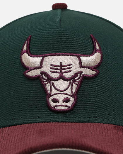 New Era Chicago Bulls 'Rhubarb Cord' 9FORTY A-Frame Snapback Dark Green