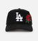 New Era Los Angeles Dodgers 'Corduroy Roses' Golfer Pre-Curved Snapback Black Corduroy/White