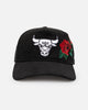 New Era Chicago Bulls 'Corduroy Roses' Golfer Pre-Curved Snapback Black Corduroy/White