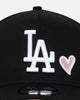 New Era Los Angeles Dodgers 'Pink Satin Hearts' 9FORTY A-Frame Snapback Black/White
