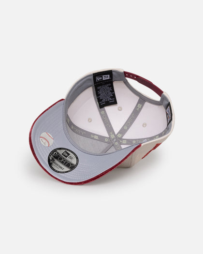 New Era New York Yankees 'Premium Corduroy Velvet' 9FORTY A-Frame Snapback Chrome White/Cardinal
