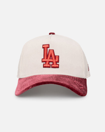 New Era Los Angeles Dodgers 'Premium Corduroy Velvet' 9FORTY A-Frame Snapback Chrome White/Cardinal