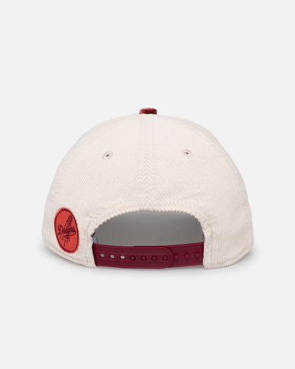 New Era Los Angeles Dodgers 'Premium Corduroy Velvet' 9FORTY A-Frame Snapback Chrome White/Cardinal