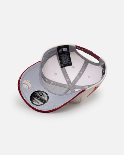 New Era Los Angeles Dodgers 'Premium Corduroy Velvet' 9FORTY A-Frame Snapback Chrome White/Cardinal