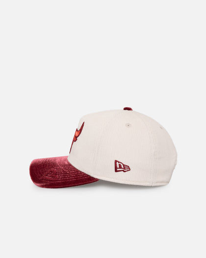 New Era Chicago Bulls 'Premium Corduroy Velvet' 9FORTY A-Frame Snapback Chrome White/Cardinal