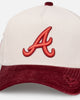 New Era Atlanta Braves 'Premium Corduroy Velvet' 9FORTY A-Frame Snapback Chrome White/Cardinal