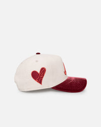 New Era Atlanta Braves 'Premium Corduroy Velvet' 9FORTY A-Frame Snapback Chrome White/Cardinal