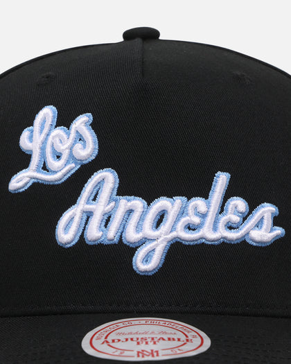 Mitchell & Ness Los Angeles Lakers Team Colour Wordmark MVP Snapback Black