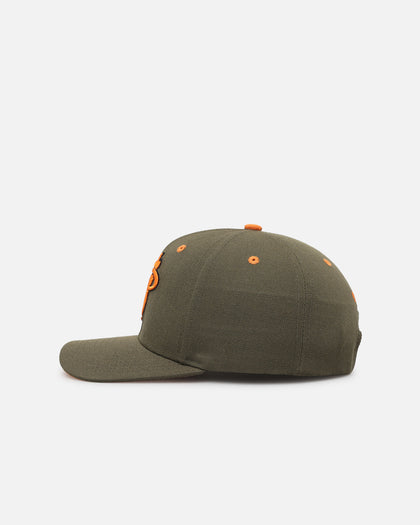 Mitchell & Ness Miami Heat 'Harmony of Hues' Pro Crown Snapback Olive/Orange