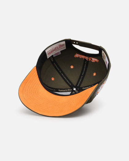 Mitchell & Ness San Antonio Spurs 'Harmony of Hues' Pro Crown Snapback Olive/Orange