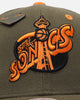 Mitchell & Ness Seattle Supersonics 'Harmony of Hues' Pro Crown Snapback Olive/Orange