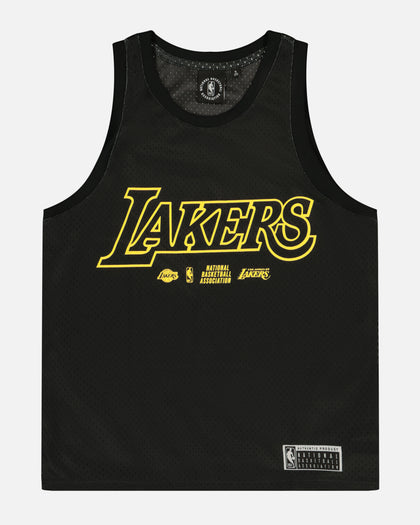 NBA Kids' Los Angeles Lakers Duncan Mesh Tank Black