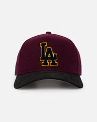 New Era Los Angeles Dodgers 'Large Chenille' 9FORTY A-Frame Snapback Maroon