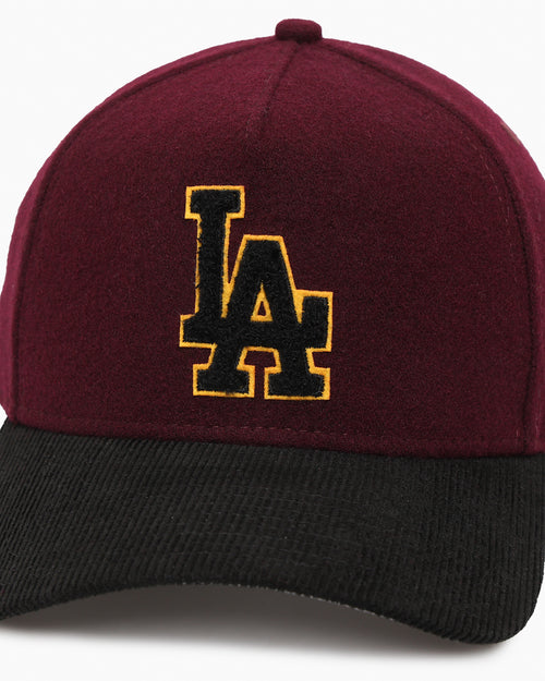 New Era Los Angeles Dodgers 'Large Chenille' 9FORTY A-Frame Snapback Maroon