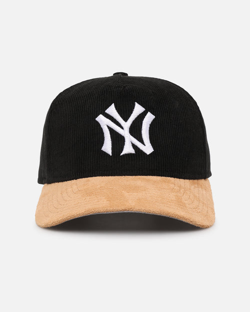 New Era New York Yankees 'Corduroy Suede' Pre-Curved Golfer Snapback  Washed Black