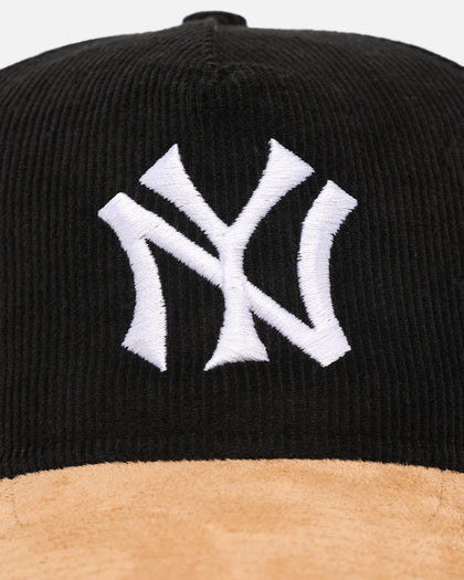 New Era New York Yankees 'Corduroy Suede' Pre-Curved Golfer Snapback  Washed Black