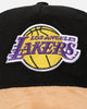 New Era Los Angeles Lakers 'Corduroy Suede' Pre-Curved Golfer Snapback Washed Black
