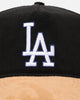 New Era Los Angeles Dodgers 'Corduroy Suede' Pre-Curved Golfer Snapback  Washed Black