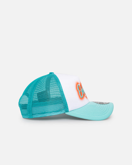 New Era Miami Dolphins 'Airbrush' 9FORTY A-Frame Trucker Snapback White/OTC