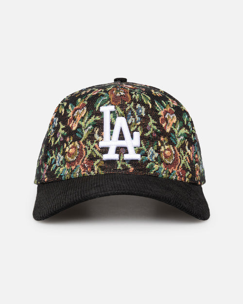 New Era Los Angeles Dodgers 'Black Corduroy Floral Tapestry' 9FORTY A-Frame Snapback Tapestry/Black