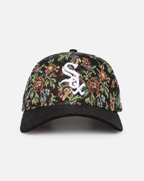 New Era Chicago White Sox 'Black Corduroy Floral Tapestry' 9FORTY A-Frame Snapback Tapestry/Black