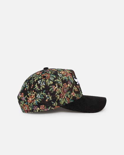 New Era Chicago Bulls 'Black Corduroy Floral Tapestry' 9FORTY A-Frame Snapback Tapestry/Black