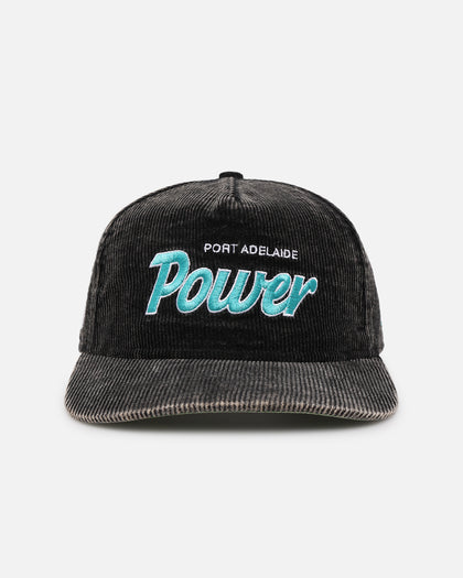 New Era Port Adelaide Power 'Washed Corduroy' Pre-Curved Golfer Snapback Black/Kelly Green