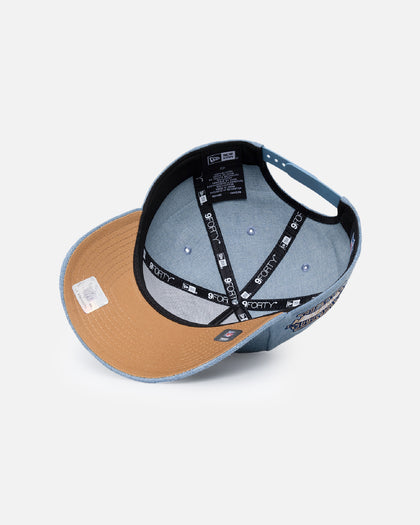 New Era Oakland Raiders 'Denim White' 9FORTY A-Frame Snapback Denim/Wheat/White