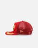 New Era New York Yankees 'Podium Pack' Pre-Curved Golfer Trucker Snapback Scarlet/Metallic Gold