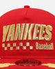 New Era New York Yankees 'Podium Pack' Pre-Curved Golfer Trucker Snapback Scarlet/Metallic Gold