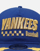 New Era New York Yankees 'Podium Pack' Pre-Curved Golfer Trucker Snapback Light Royal/Metallic Gold