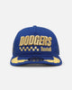 New Era Los Angeles Dodgers 'Podium Pack' Pre-Curved Golfer Trucker Snapback Light Royal/Metallic Gold