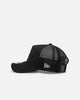 New Era New York Yankees 'Black All Over Mesh' 9FORTY A-Frame Trucker Snapback Black Rigid/Black