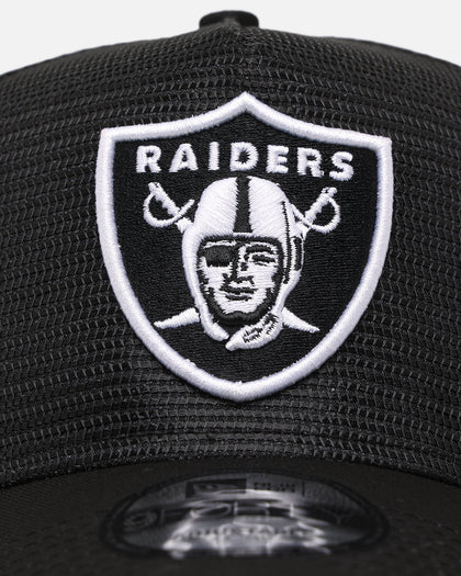 New Era Las Vegas Raiders 'Black All Over Mesh' 9FORTY A-Frame Trucker Snapback Black Rigid/Black