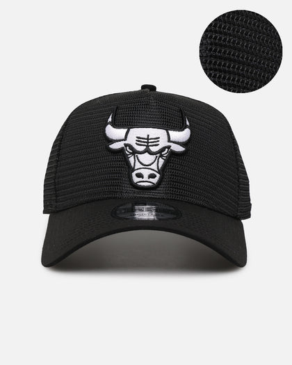 New Era Chicago Bulls 'Black All Over Mesh' 9FORTY A-Frame Trucker Snapback Black Rigid/Black